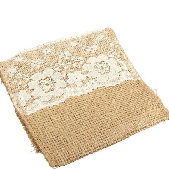 COPY - COPY - Burlap lace 50 pcs wedding holder pouch - Picture 2 of 2